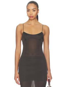 EAVES - Idunn Women's Adjustable Strap Side Zip Camisole Top Black