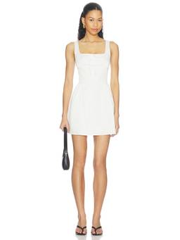 Elodie the Label - Rumi Women's Cotton Poplin Front Tie Mini Dress Cream
