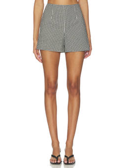 Elodie the Label - Birdie Women's High-Waist Gingham Shorts Black