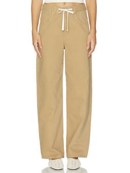 Elodie the Label - Edda Women's Mid-Waist Drawstring Wide Trousers Mocha