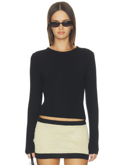 Elodie the Label - Noir Lace Back Women's Cut-Out Ribbed Top Black