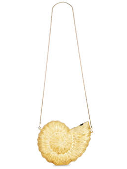 Emm Kuo - Circular Seashell Metallic Handbag Silver