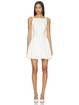 ELLIATT - Stella Women's Pearl Trim Sleeveless A-Line Mini Dress White