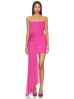 ELLIATT - Chantal Women's Strapless Draped Corset Mini Dress Pink