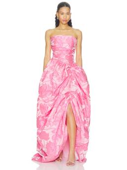 ELLIATT - Dionne Women's Strapless Jacquard Ballgown Pink