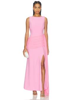 ELLIATT - Amelina Sash Women's Sleeveless Draped Maxi Gown Pink