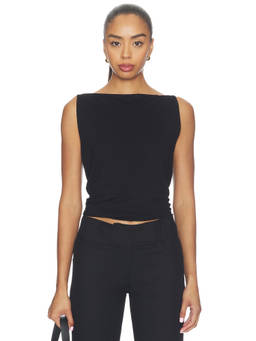 Enza Costa - Fluid Jersey Women's Sleeveless Stretch Tank Top Black