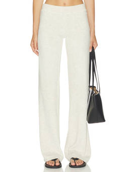 Eterne - Low Rise Women's Elastic Waist Terry Lounge Pant Grey