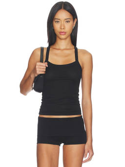 Eterne - Duke Women's Sleeveless Racer Back Tank Top Black