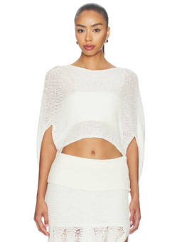 ET OCHS - Vivienne Women's Lightweight Knit Crop Top White