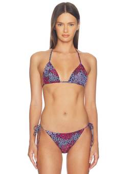 eywasouls malibu - Kaya Women's Unpadded Halter Neck Bikini Top Multi-Color