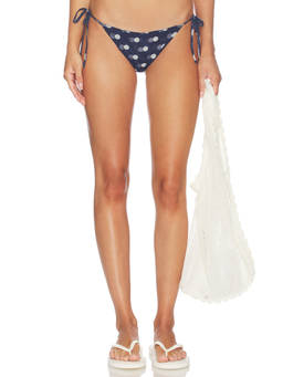 eywasouls malibu - Kaya Women's Tie-Up Bikini Bottom Midnight Dot