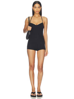 FAE - Suki Women's Halter Neck Back Tie-Up Playsuit Black