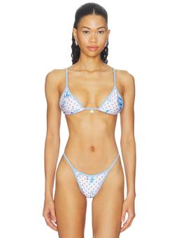 FAE - Lumi Women's Unpadded Tie-Up Bikini Top Blue