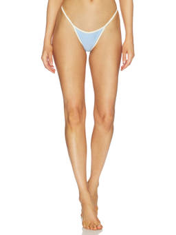 FAE - Jones Women's Pull-On High Cut Bikini Bottom Blue