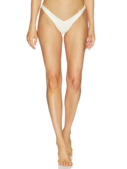 FAE - Vada Women's Pull-On V-Cut Bikini Bottom Ivory