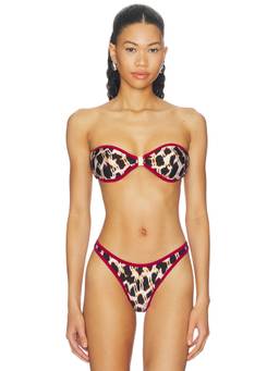 FAE - Tallara Women's Unpadded Boned Bandeau Bikini Top Vixen