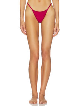 FAE - Jones Women's Brazilian Elastic Waist Bikini Bottom Wine