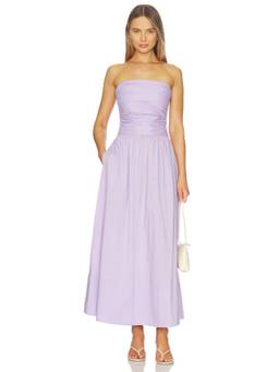 FAITHFULL THE BRAND - Vera Women's Strapless Gathered Maxi Dress Lavender