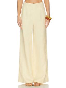FAITHFULL THE BRAND - Syna Women's Elastic Waist Wide-Leg Palazzo Pants Yellow