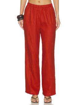 FAITHFULL THE BRAND - Capriolla Women's Elastic Waist Wide-Leg Palazzo Pants Red