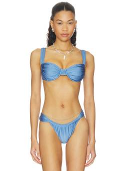 FAITHFULL THE BRAND - Sol Women's Underwire Unpadded Bikini Top Blue