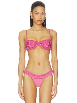 FAITHFULL THE BRAND - Esterel Women's Underwire Unpadded Bikini Top Cerise