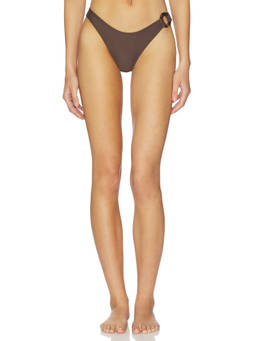 FAITHFULL THE BRAND - Sierra Women's Recycled Stretch Ring Detail Bikini Bottom Brown