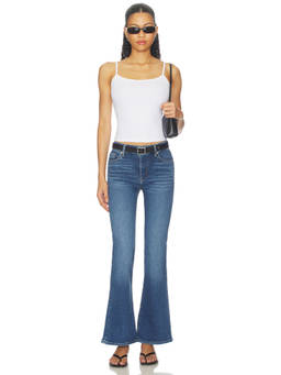 FRAME - Icon Women's Mid-Waist Stretch Flared Jeans Blue