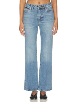 FRAME - Pixie Petite Women's High-Waist Straight-Leg Jeans Blue