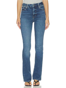 FRAME - Reboot Women's Mid-Waist Stretch Bootcut Jeans Blue