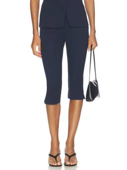Favorite Daughter - Carrie Women's High-Waist Side Slit Culottes Navy Blue