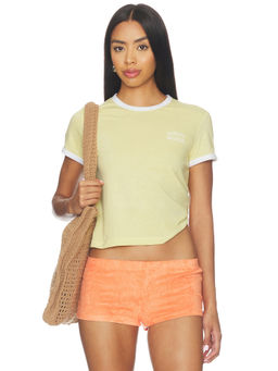 Favorite Daughter - Cropped Favorite Daughter Women's Ringer Crop Top Golden & Off White