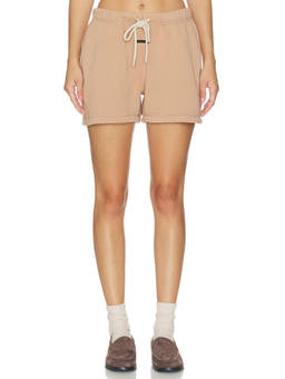 Fear of God ESSENTIALS - Classic Fit Women's Drawstring French Terry Training Shorts Beige