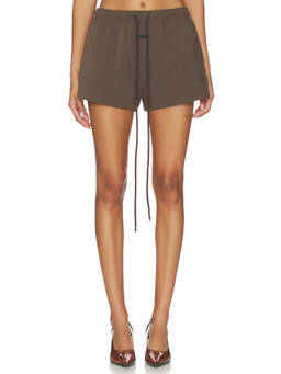 Fear of God ESSENTIALS - Active Trace Women's Ripstop Drawstring Running Shorts Brown
