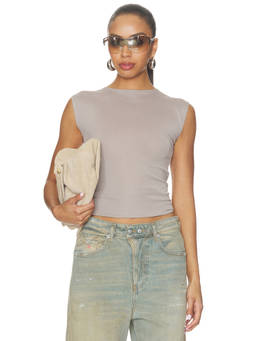 Fear of God ESSENTIALS - Soft Rib Women's Sleeveless Fitted Tank Top Grey