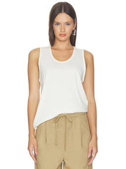 Fear of God ESSENTIALS - Classic Women's Sleeveless Scoop Neck Tank Top Ivory