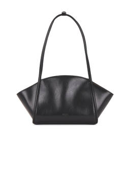 Freja New York - Sylvie Pebbled Vegan Leather Shoulder Bag Black