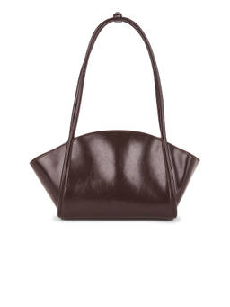 Freja New York - Pebbled Vegan Leather Shoulder Bag Raisin