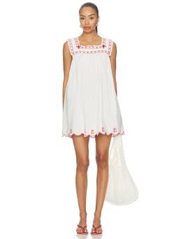 For Love & Lemons - Emma Women's Sleeveless Square Neck Mini Dress White