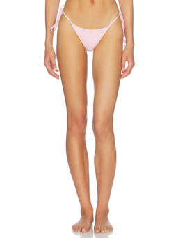 Frankies Bikinis - Paige Lorenze Divine Ribbed Women's Side Tie Bikini Bottom Pink