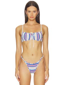 Frankies Bikinis - Vivienne Women's Underwire Unpadded Bikini Top Multi-Color