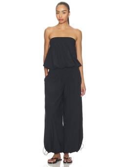 Free People - FP Movement Women's Strapless Elastic Waist Pant Set Black