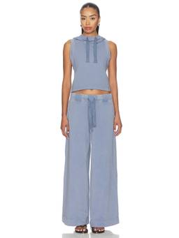 Free People - FP Movement Women's Keep Pace Sleeveless Hoodie Pant Set Blue