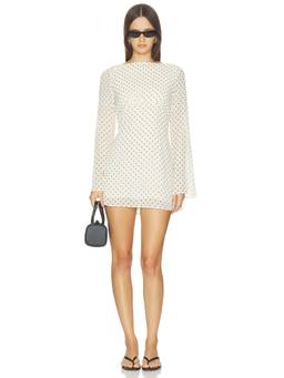 Free People - Jolie Women's Polka Dot Empire Mini Dress Cream