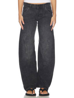 Free People - Highland Bowed Women's Wide Jeans Black