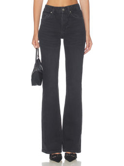 Free People - X We The Free Women's High Rise Stretch Flared Jeans Black