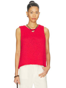 Free People - Opal Women's Sleeveless Knit Tank Top Red