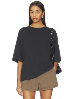 Free People - Perfect Women's Oversized Crew Neck T-Shirt Black
