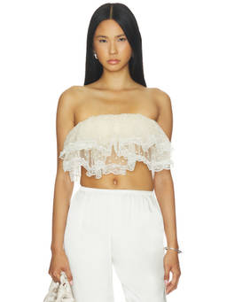 Free People - Sweet Sugar Women's Strapless Lace Tube Top Ivory